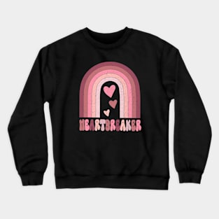 Heartbreaker Valentines Day Rainbow Crewneck Sweatshirt